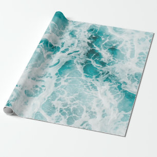 Ocean Blauwe Golven Cadeaupapier