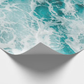 Ocean Blauwe Golven Cadeaupapier (Hoek)