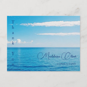 Ocean Blauwe Zomer Scène Dank Je  Briefkaart
