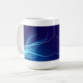 Océan bleu Abstrait - Mug (Devant gauche)
