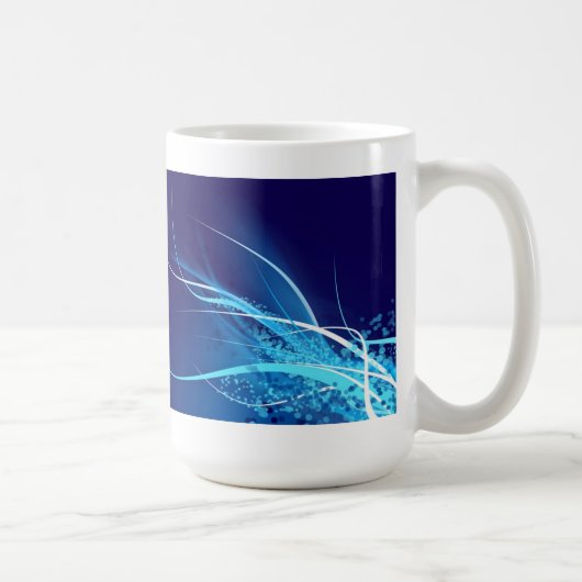 Océan bleu Abstrait - Mug (Droite)