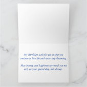 Océan bleu de carte postale de joyeux anniversaire (Intérieur)