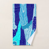 Océan bleu Icy (Serviette à main)