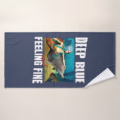 Océan Bleu Sentimental Art Mermaid Dauphin (Serviette de bain)