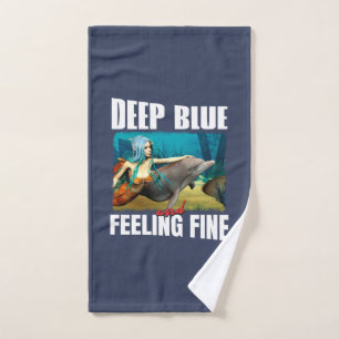 Océan Bleu Sentimental Art Mermaid Dauphin