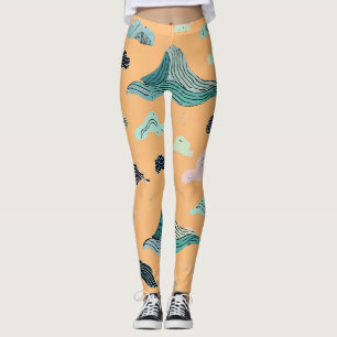 Ocean Bliss Artistic Leggings - Stijlvolle Aquatic