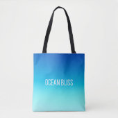Ocean Bliss - Modern Blue Gradient Draagtas (Voorkant)