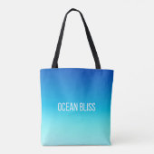 Ocean Bliss - Modern Blue Gradient Draagtas (Achterkant)