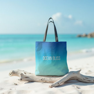 Ocean Bliss - Modern Blue Gradient Draagtas