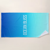 Ocean Bliss - Modern Blue Gradient Strandlaken (Voorkant)