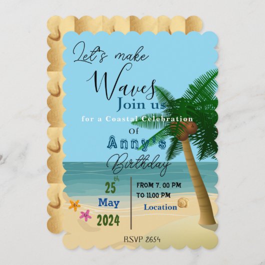 Ocean Bliss Vieringen Kaart (Voorkant / Achterkant)