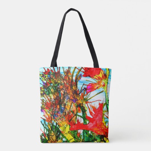Ocean Blooms Canvas tas (u kunt aanpassen) (Achterkant)