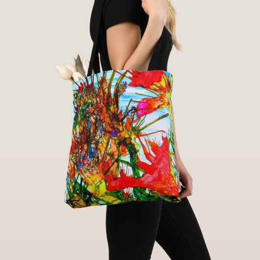 Ocean Blooms Canvas tas (u kunt aanpassen) (Dichtbij)