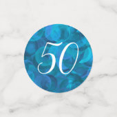 Ocean Blue 50 en Fabulous Birthday Party Confetti (Kleine voorkant)