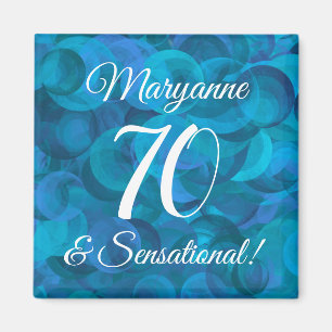 Ocean Blue 70 en Sensational Birthday Party Magneet