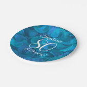 Ocean Blue 80 en Amazing Birthday Party Papieren Bordje (Gekanteld)