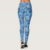 Ocean Blue Abstract Water Pattern Leggings (Achterkant)