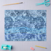 Ocean Blue Abstract Water Pattern Tissuepapier (Craft)