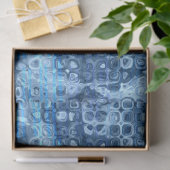 Ocean Blue Abstract Water Pattern Tissuepapier (Geschenk)