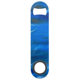 Ocean Blue Abstracte Roestvrijstalen Flesopener Speed Flessenopener