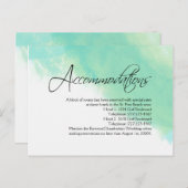 Ocean Blue Abstracte Waterverf Kalligrafie Briefkaart (Voorkant / Achterkant)
