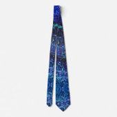 Ocean Blue Abstrait Mosaic Mens Cravate (Dos)