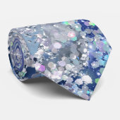 Ocean Blue Agate Glitter Sparkly Stropdas (Opgerold)