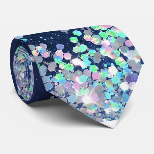 Ocean Blue Agate Parties scintillant Cravate (Roulé)