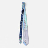 Ocean Blue Agate Parties scintillant Cravate (Dos)