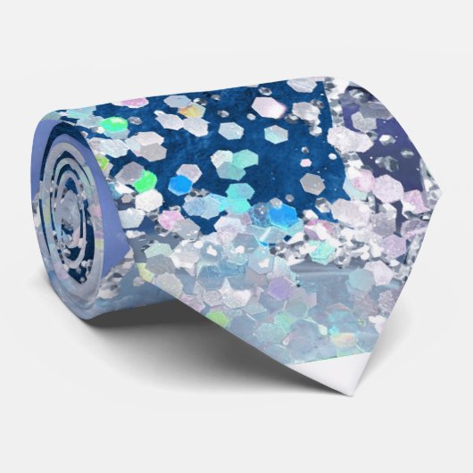 Ocean Blue Agate Parties scintillant Cravate (Roulé)