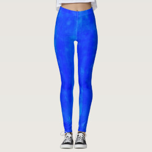 Ocean Blue All-Over Waterverf Paint Leggings