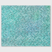 Ocean Blue Aqua Tiffany Metallic Glitter Sparkly Cadeaupapier (Vlak)