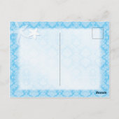 Ocean Blue Beach Wedding Save the Date Briefkaart (Achterkant)