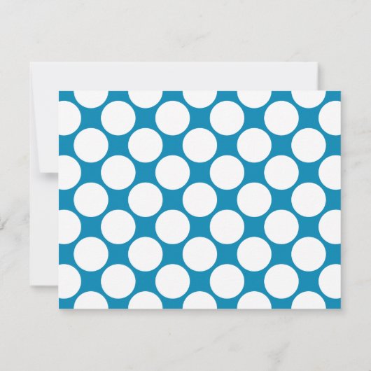 Ocean Blue Bicycle en grote Stippen Note Cards Kaart (Achterkant)