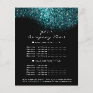 Ocean Blue Black Conceptual Minimal Confetti Flyer