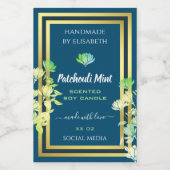 Ocean Blue Bloemen Product Verpakking Etiketten Go (Enkel label)