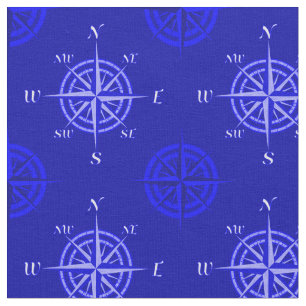 Ocean Blue Compass Roos Stof