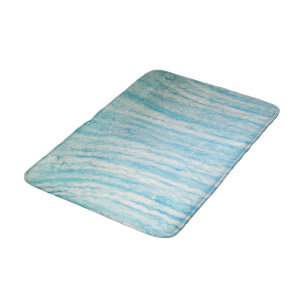 Ocean Blue en White Abstract Badmat