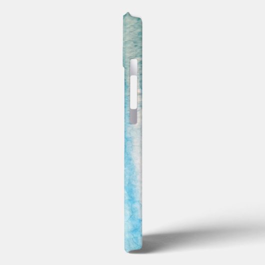 Ocean Blue en White Abstract Case-Mate iPhone Case (Achterkant / Links)