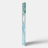 Ocean Blue en White Abstract Case-Mate iPhone Case (Achterkant / Rechts)