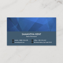 Ocean Blue Exquise Polygon Crystals Pharmacist Visitekaartje