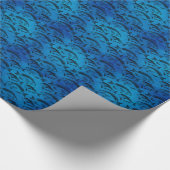 Ocean Blue Fish Pattern voor vissers Cadeaupapier (Hoek)