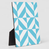 Ocean Blue Geometric Deco Pattern Fotoplaat (Zijkant)