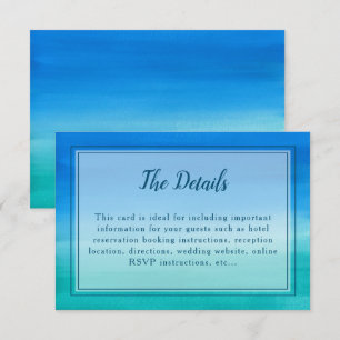 Ocean Blue Green Beach bruiloft - kaart
