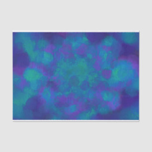 Ocean Blue Green Blauwgroen Nautical Waterverf Abs Tissuepapier