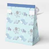 Ocean Blue Grey Whale Zee Life Favor Box Bedankdoosjes (Achterkant)