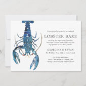 Ocean Blue Lobster Bake Verloving Dinner Kaart (Voorkant)