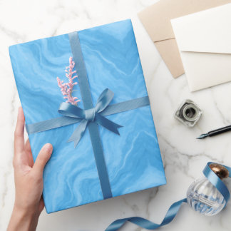 Ocean Blue Marble Cadeaupapier