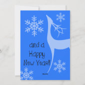 Ocean Blue Merry kerstfoto Kaart (Achterkant)