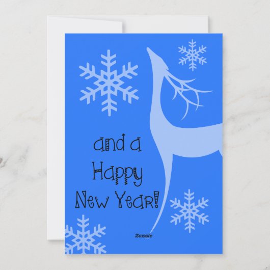 Ocean Blue Merry kerstfoto Kaart (Achterkant)